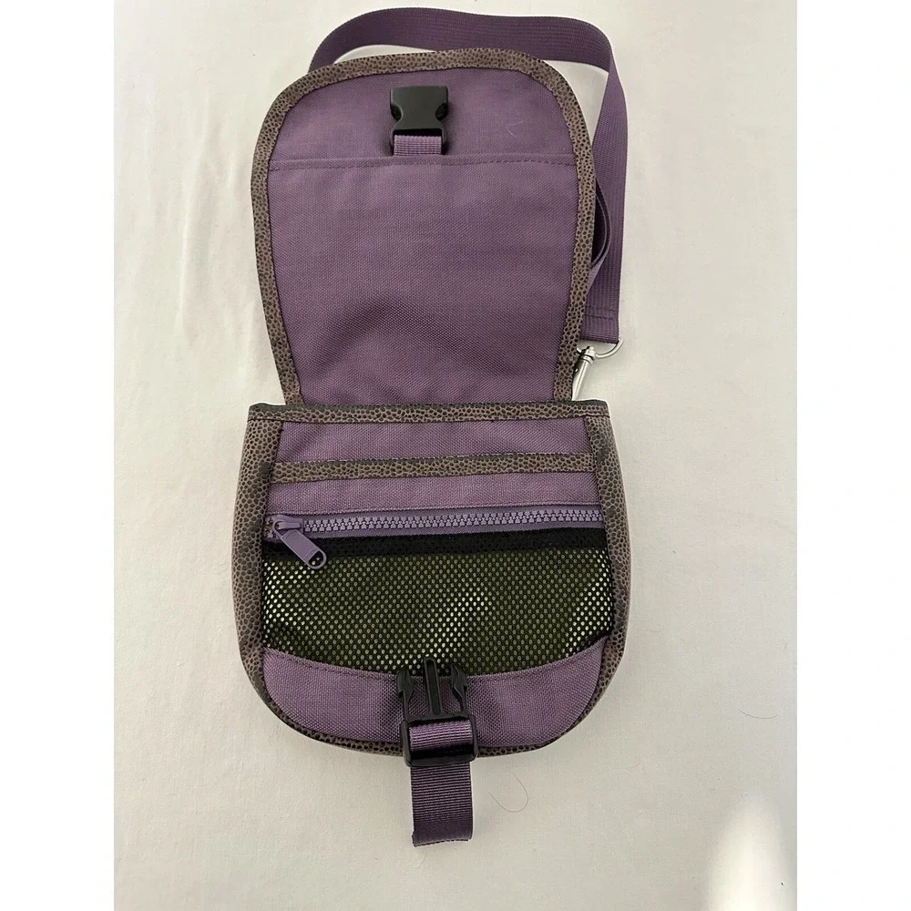 Haiku by Sharon Eisenhauer Vegan Leather Crossbody Bag Purple Travel Packable